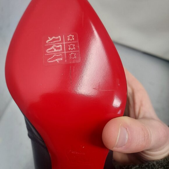 Christian Louboutin Santigag Black Leather Western Boot - Picture 9 of 11